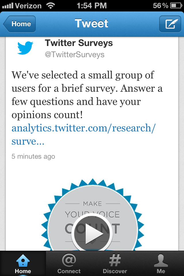 twitter survey